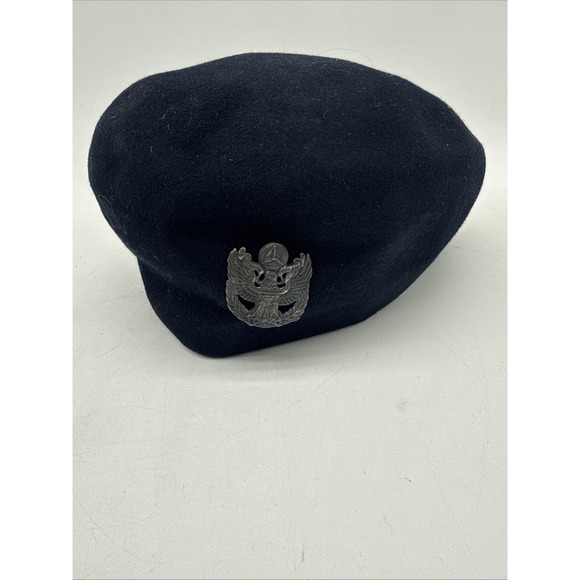 Accessories - Vintage Sam Bonk Women's Blue Beret Civil Air Patrol With Eagle Insignia Size 23